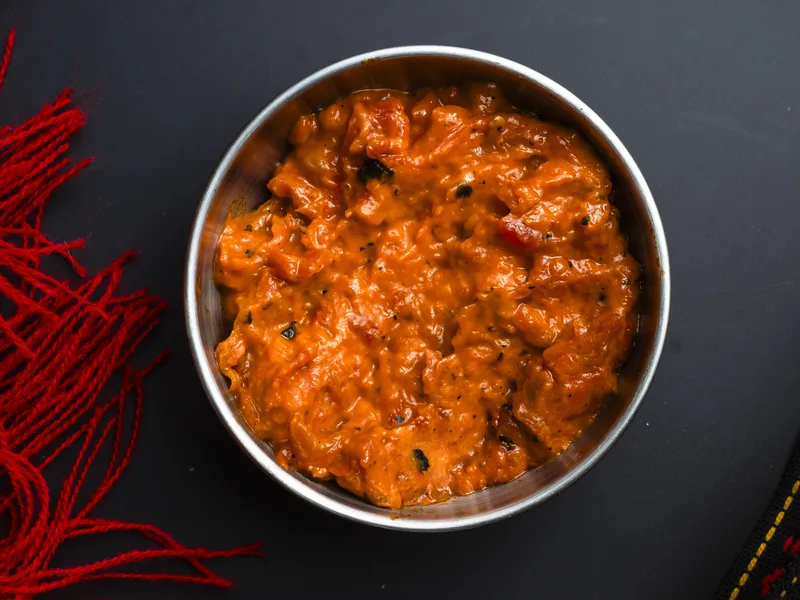 Ajvar — Serbian roasted-pepper sauce, made in-house at Trafika