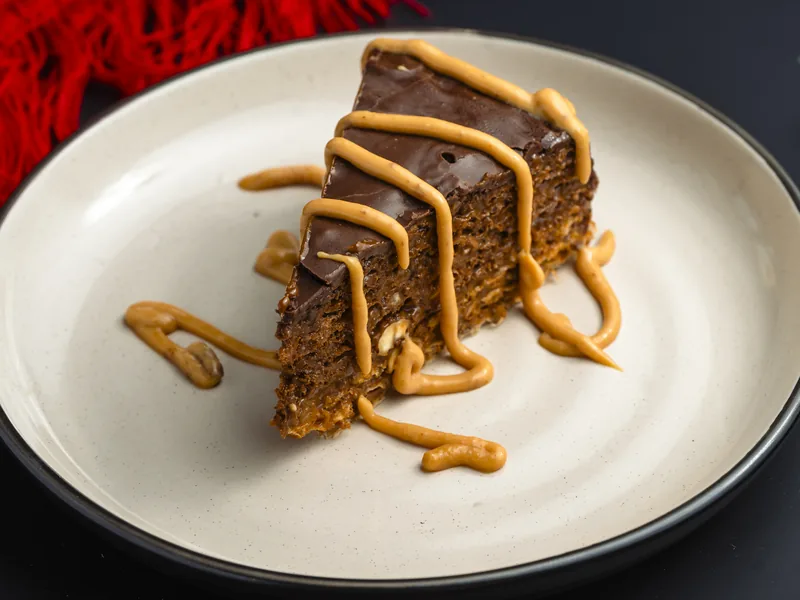 Caramel and hazelnut dessert, home-made at Trafika